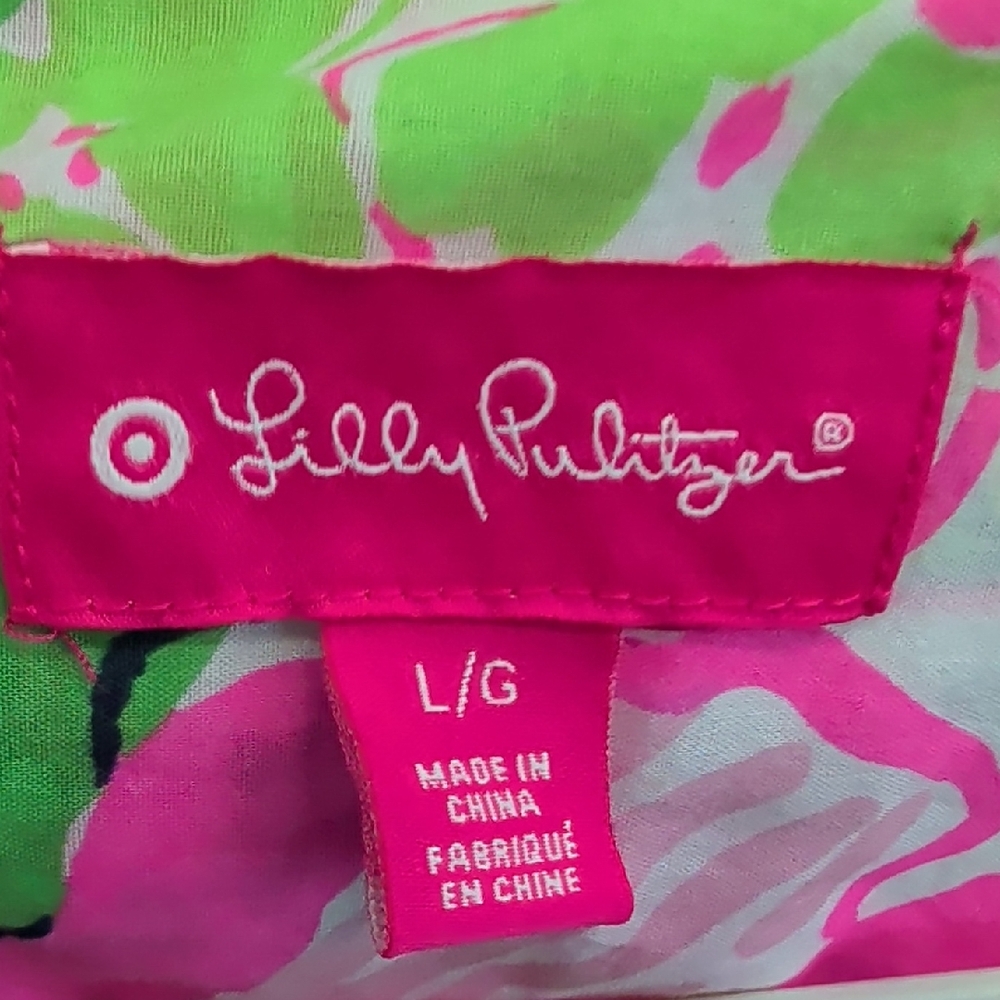 Lilly Pulitzer Green and Pink Blouse - Picture 5 of 6
